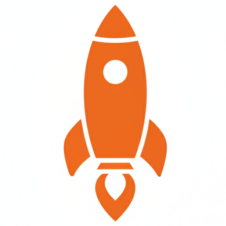 not image i need icon orange rocket icon
