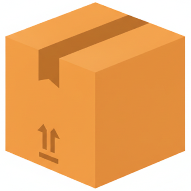 orange courier box icon